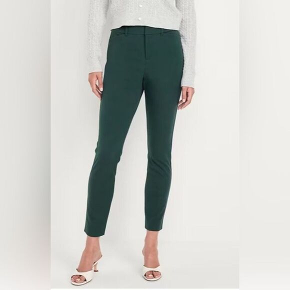 GUC Old Navy Women’s Green Pixie Ankle Casual Pants Chinos - Size 12 - Picture 1 of 7